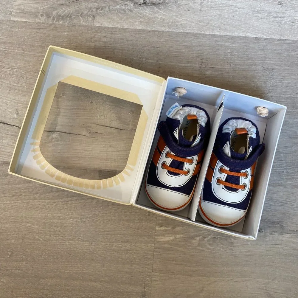 Robeez First Shoes for Baby Designed for Early Walkers Size 4 (9-12 month)